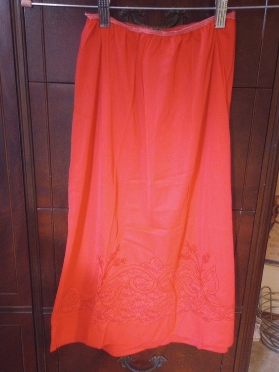 Carol Ann Other - RARE Carol Ann Med Vintage Red Nylon Half Slip w/ Embroidered Lace Butterflies
